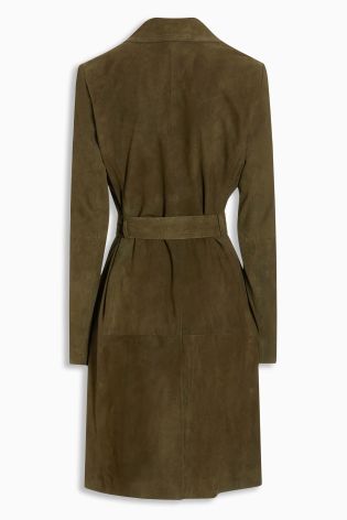Green Suede Trench